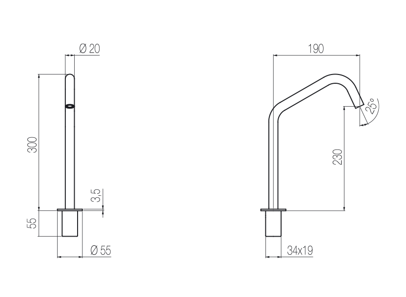 Radomonte CHT93 - disegno tecnico