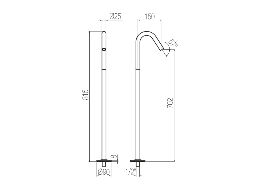 Radomonte CHV1 - disegno tecnico