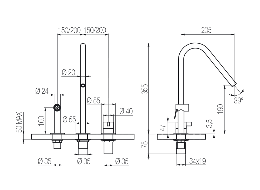 Radomonte CUC5 - disegno tecnico