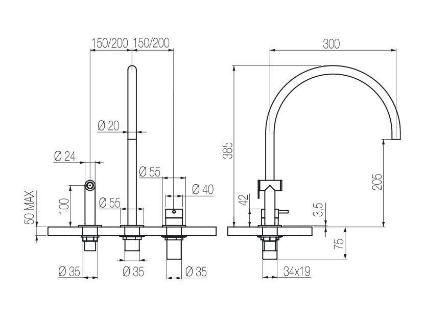 Radomonte CUC54 - disegno tecnico