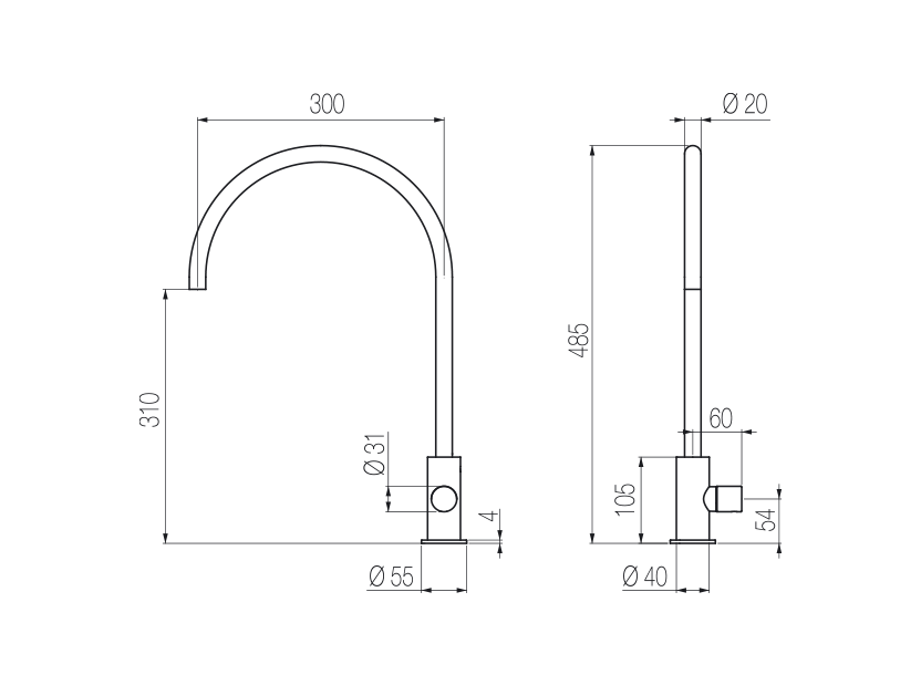Radomonte CUC95 - disegno tecnico