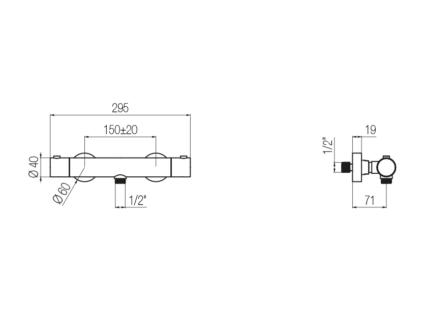 Radomonte DEX46 - disegno tecnico