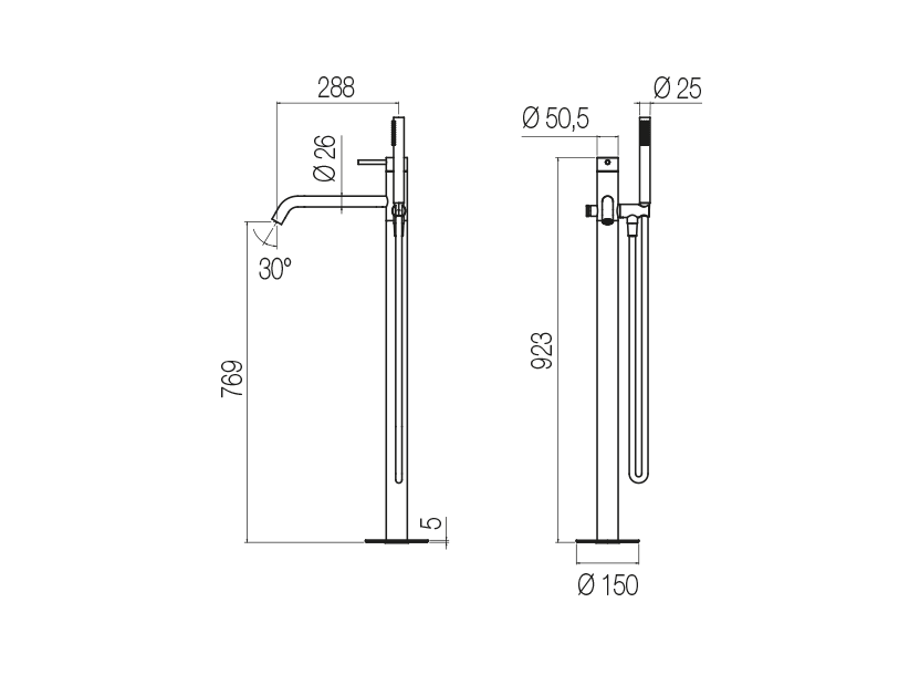 Radomonte DEX47 - disegno tecnico