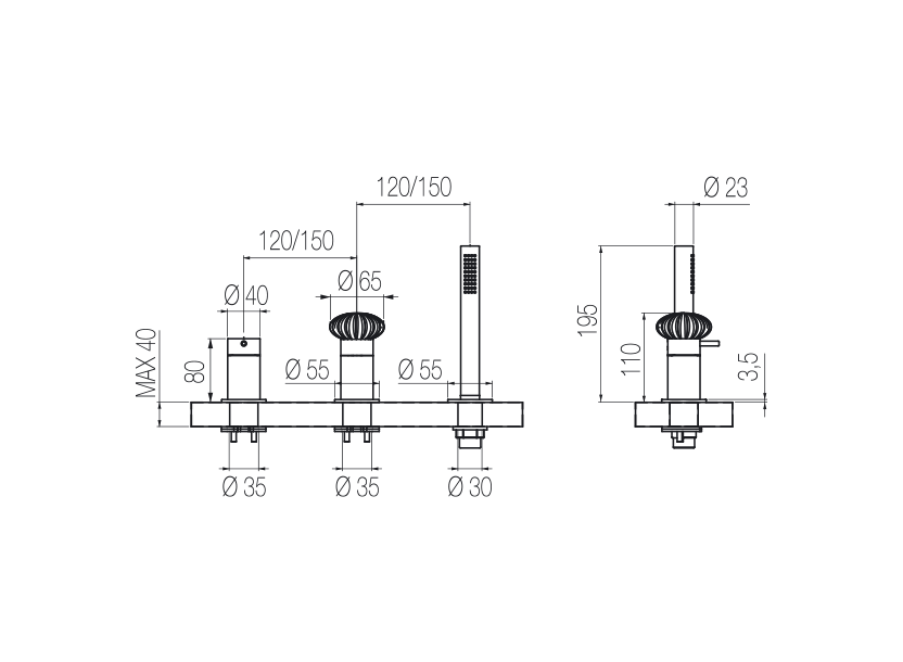 Radomonte DOR14 - disegno tecnico