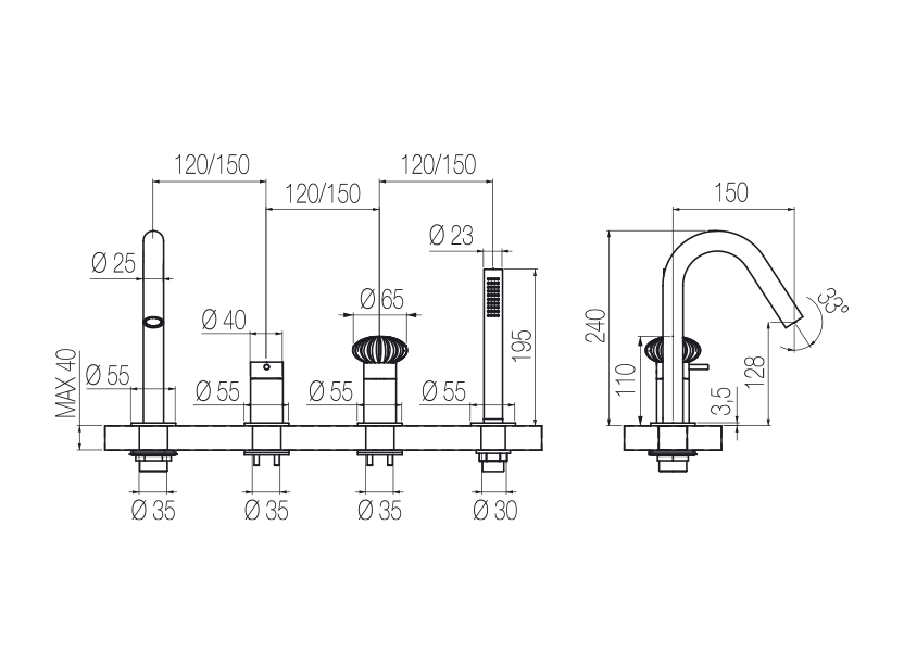 Radomonte DOR16 - disegno tecnico