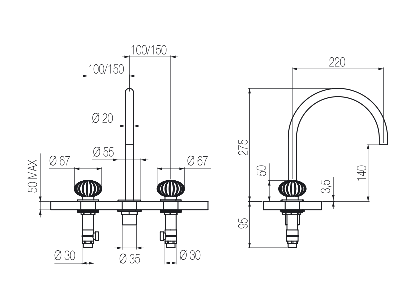 Radomonte DOR23 - disegno tecnico