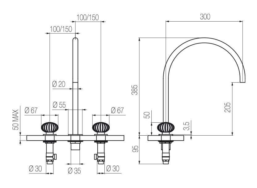 Radomonte DOR24 - disegno tecnico