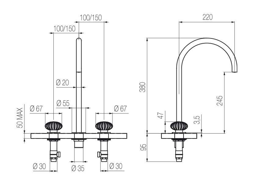 Radomonte DOR26 - disegno tecnico