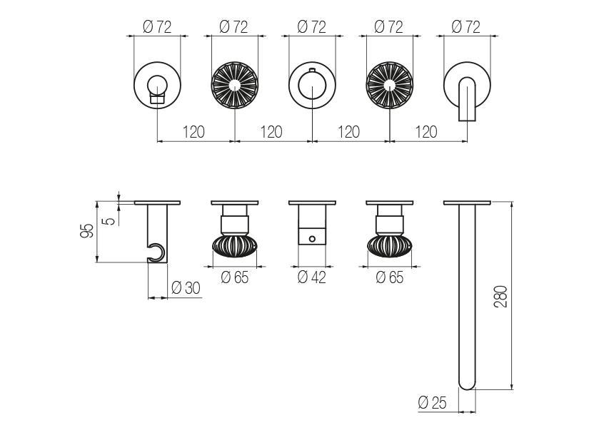 Radomonte DRN52 - disegno tecnico