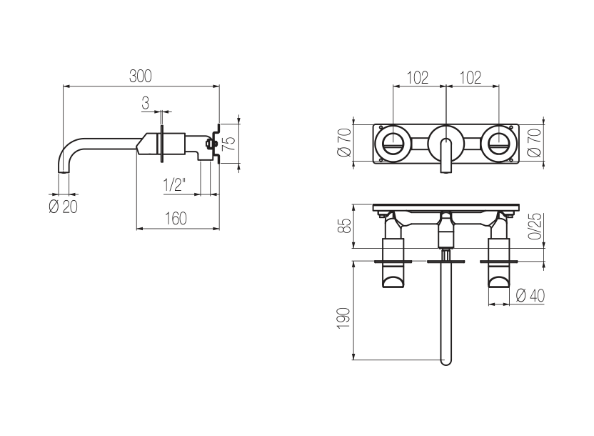 Radomonte DUN28 - disegno tecnico
