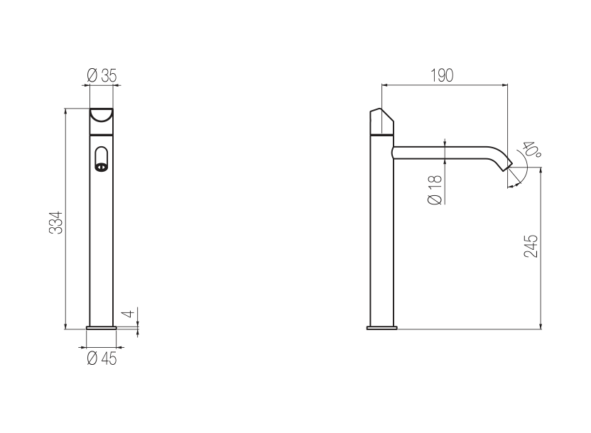 Radomonte DUN3 - disegno tecnico