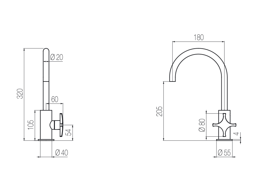 Radomonte DXN1 - disegno tecnico