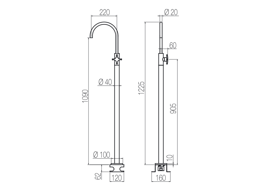 Radomonte DXN14 - disegno tecnico