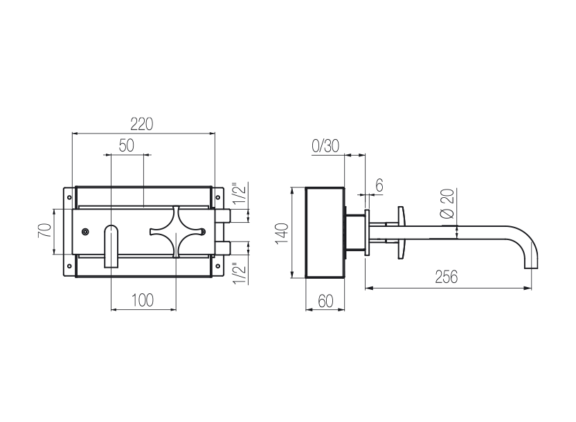 Radomonte DXN22 - disegno tecnico