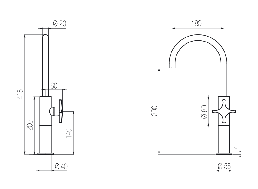 Radomonte DXN3 - disegno tecnico