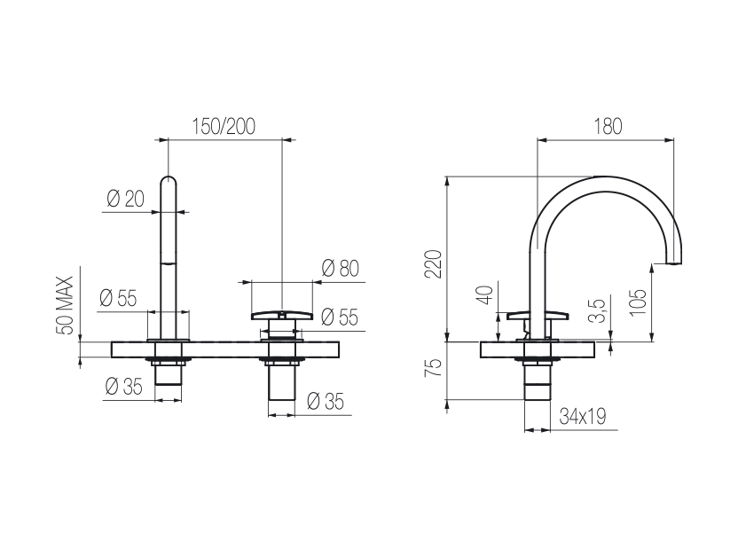 Radomonte DXN37 - disegno tecnico