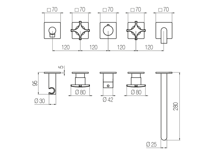 Radomonte DXN52 - disegno tecnico