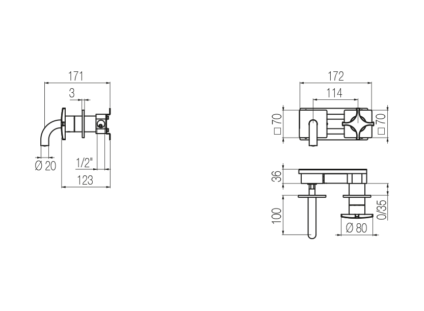 Radomonte DXW17 - disegno tecnico