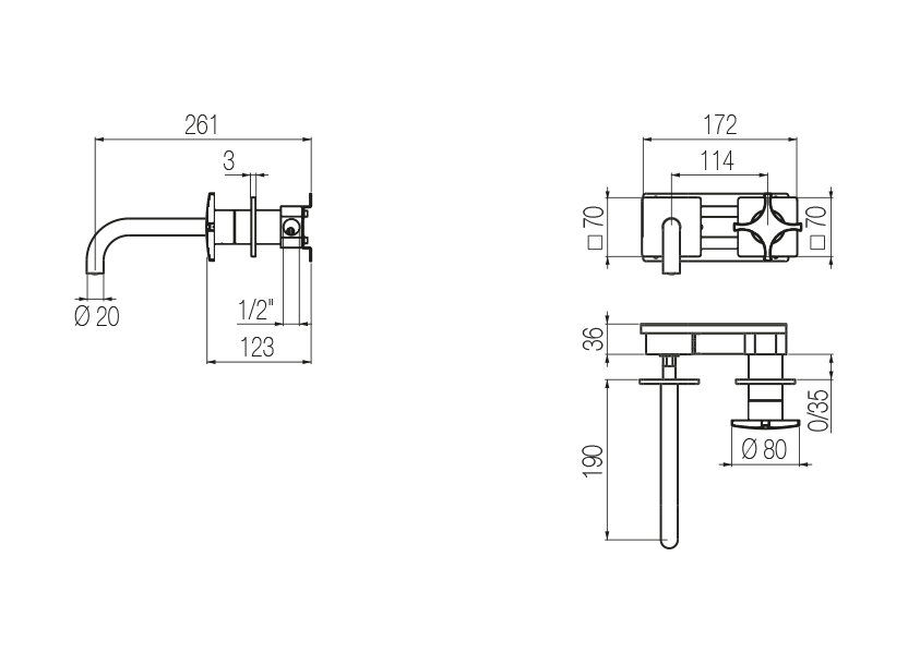 Radomonte DXW18 - disegno tecnico