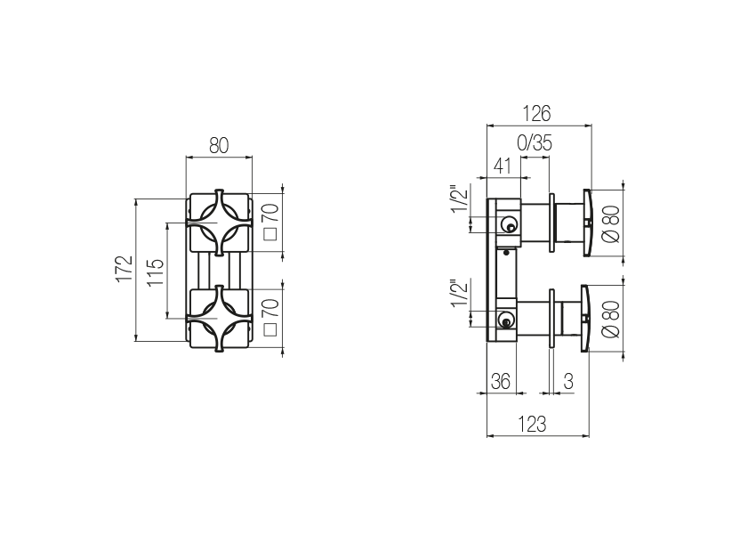 Radomonte DXW5 - disegno tecnico