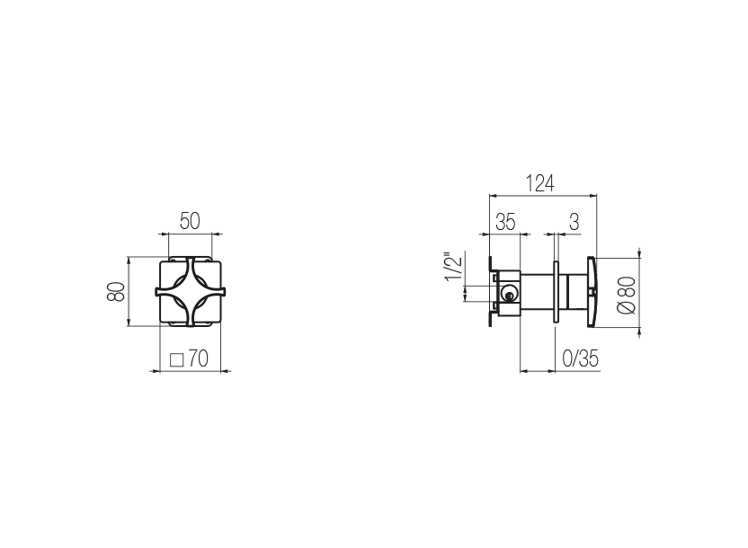 Radomonte DXW8 - disegno tecnico