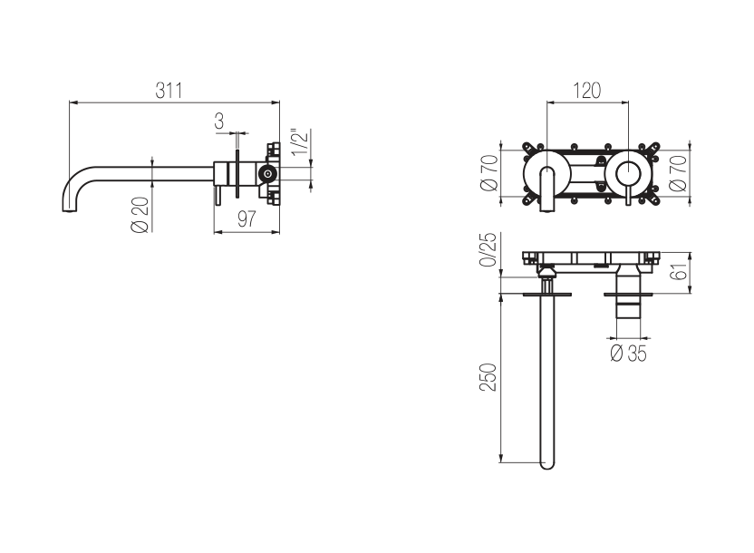Radomonte DXX19 - disegno tecnico
