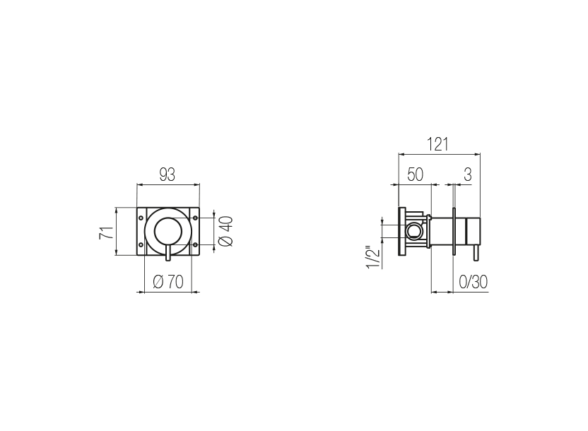 Radomonte DXX8 - disegno tecnico