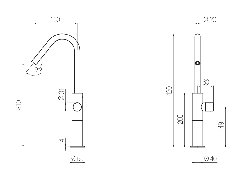 Radomonte HIR3 - disegno tecnico