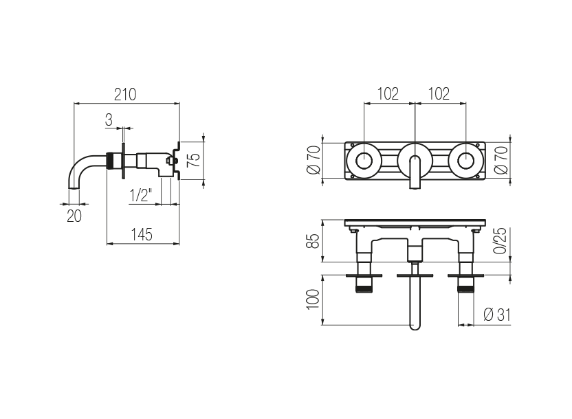 Radomonte HRW27 - disegno tecnico