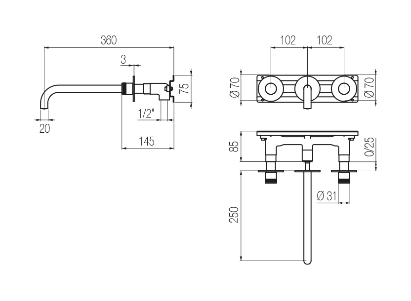 Radomonte HRW29 - disegno tecnico