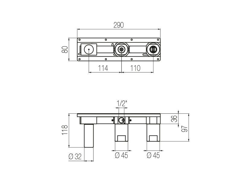 Radomonte INW16 - disegno tecnico