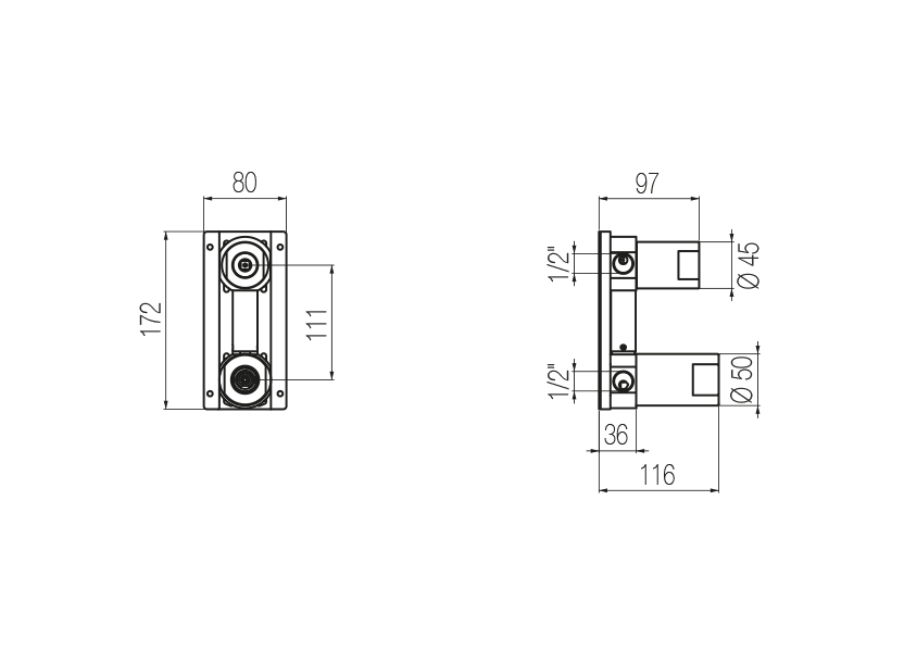 Radomonte INW2 - disegno tecnico