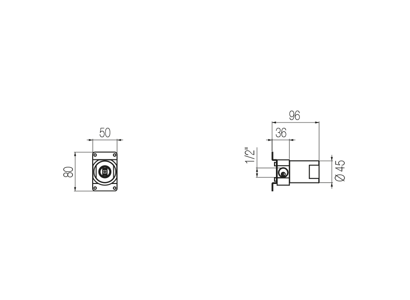 Radomonte INW8 - disegno tecnico