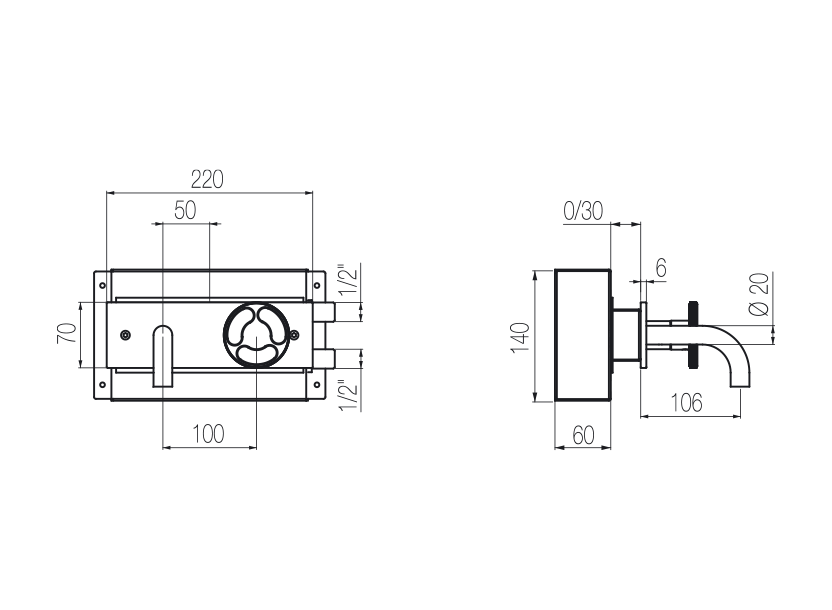 Radomonte KAN20 - disegno tecnico