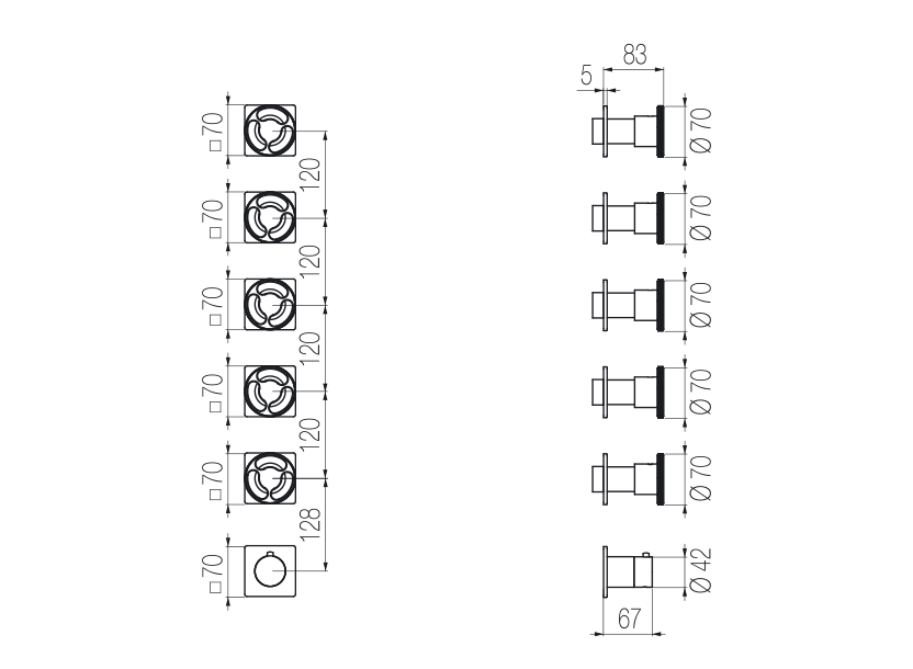 Radomonte KAN58 - disegno tecnico