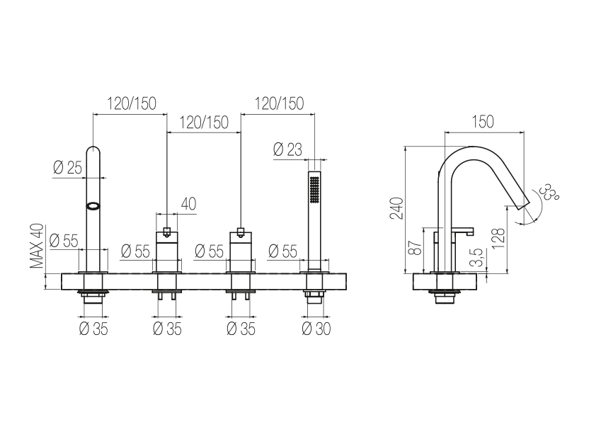 Radomonte KIR16 - disegno tecnico