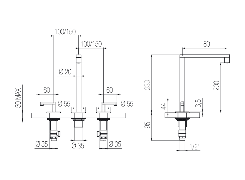 Radomonte KIR25 - disegno tecnico