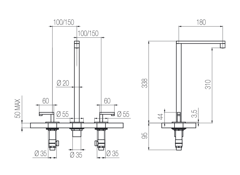 Radomonte KIR26 - disegno tecnico
