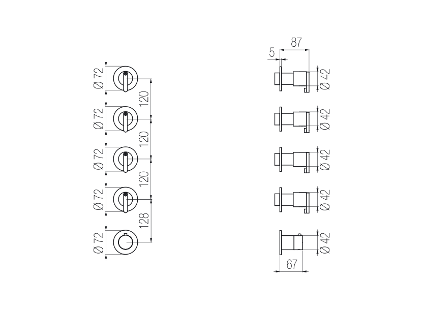 Radomonte KIR57 - disegno tecnico
