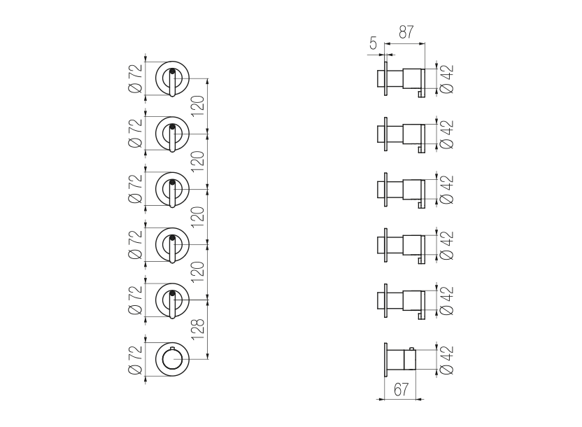 Radomonte KIR58 - disegno tecnico