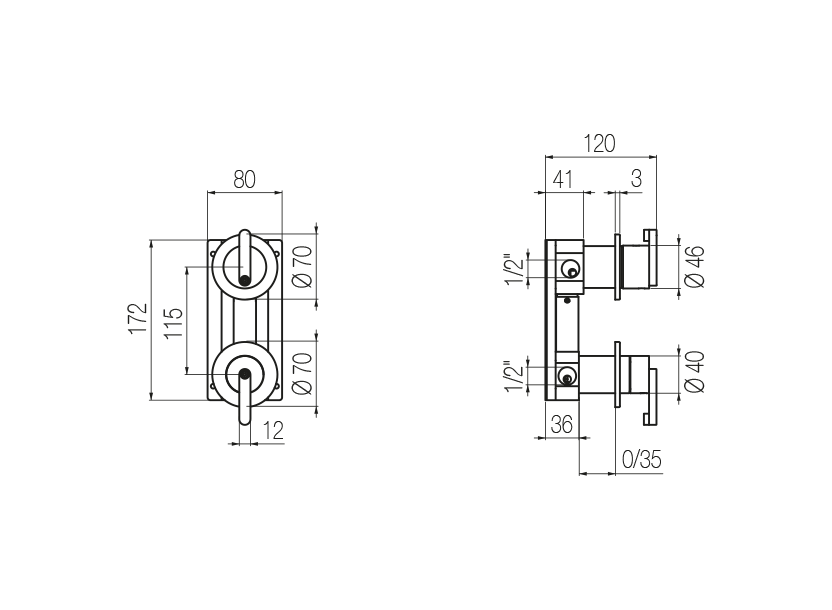 Radomonte KRN5 - disegno tecnico