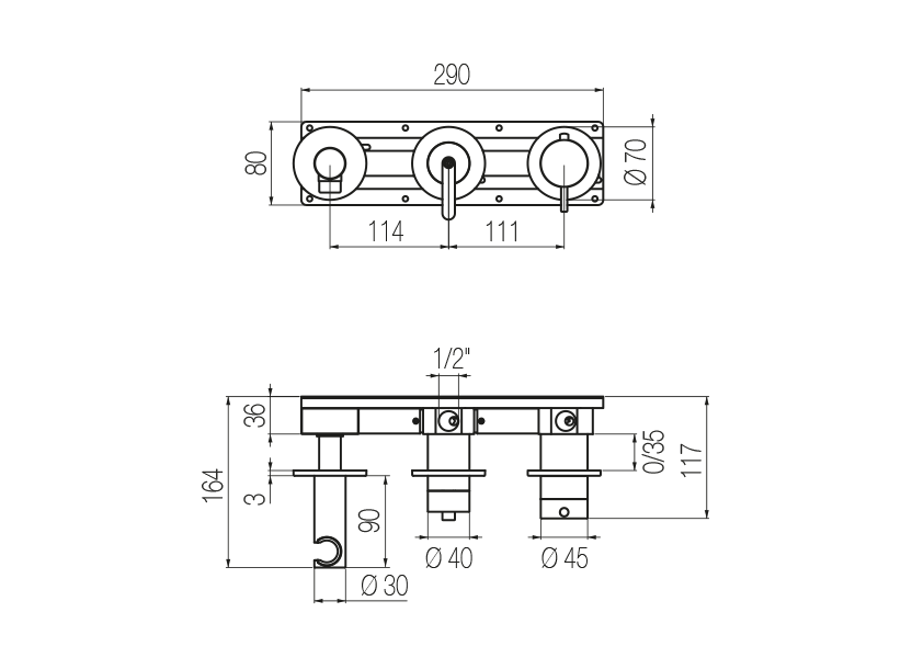 Radomonte KRN81 - disegno tecnico