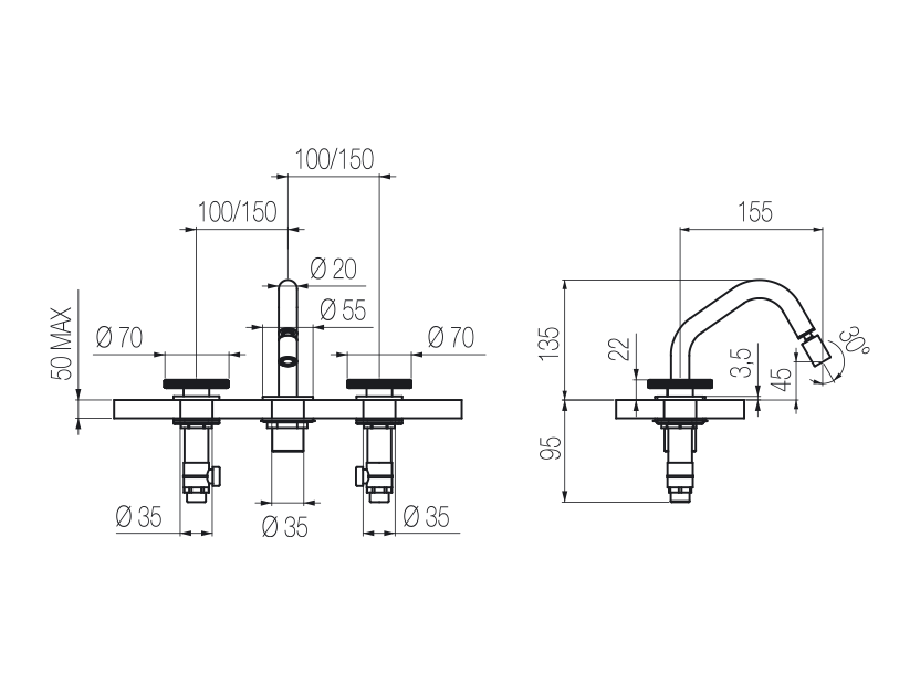 Radomonte KTN25 - disegno tecnico