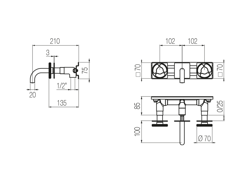 Radomonte KTN27 - disegno tecnico