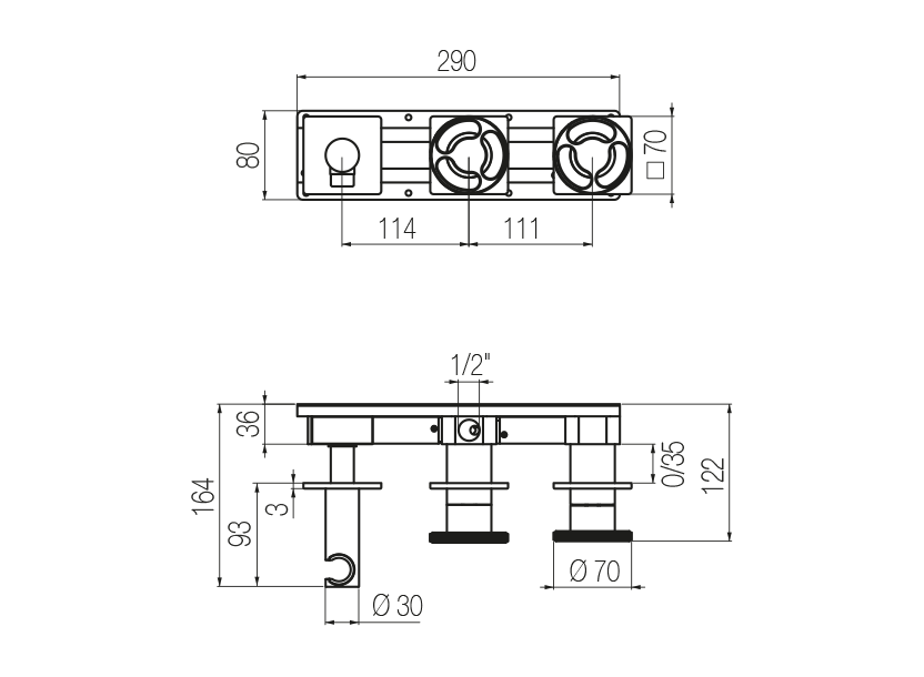 Radomonte KTN80 - disegno tecnico