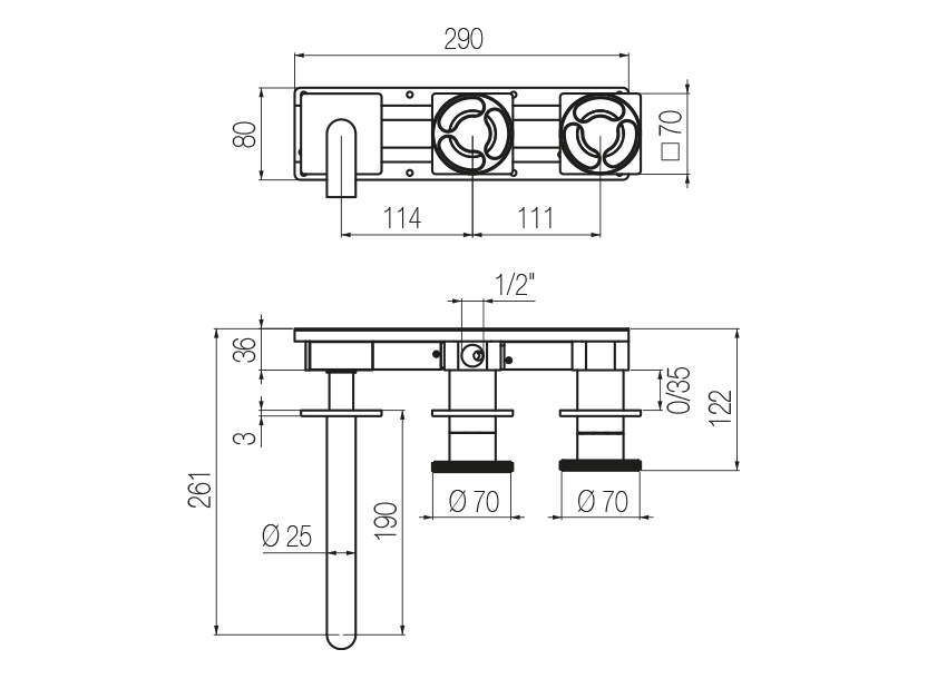 Radomonte KTN82 - disegno tecnico