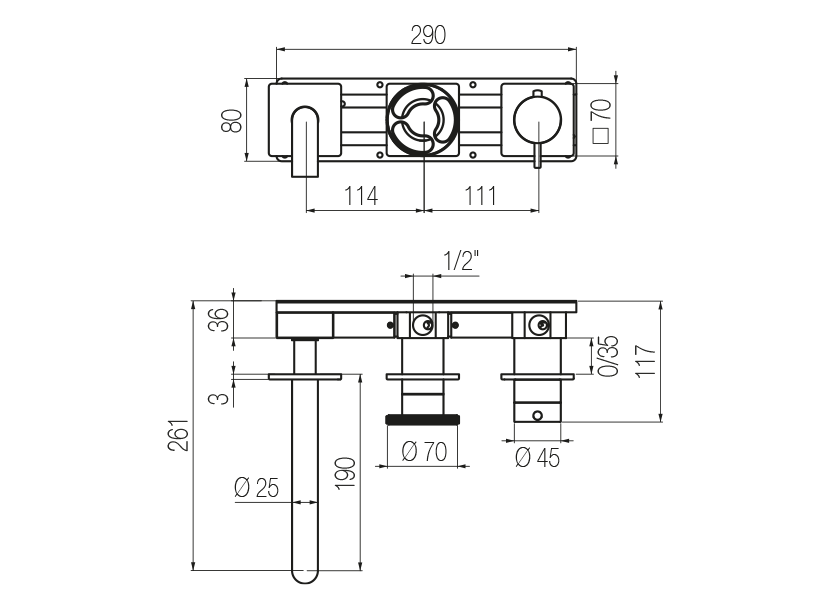 Radomonte KTN84 - disegno tecnico