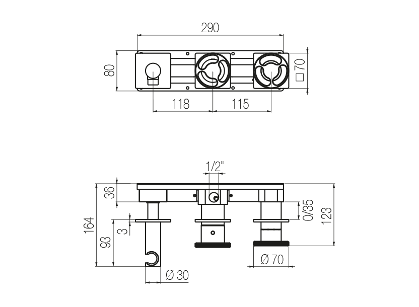Radomonte KTN86 - disegno tecnico