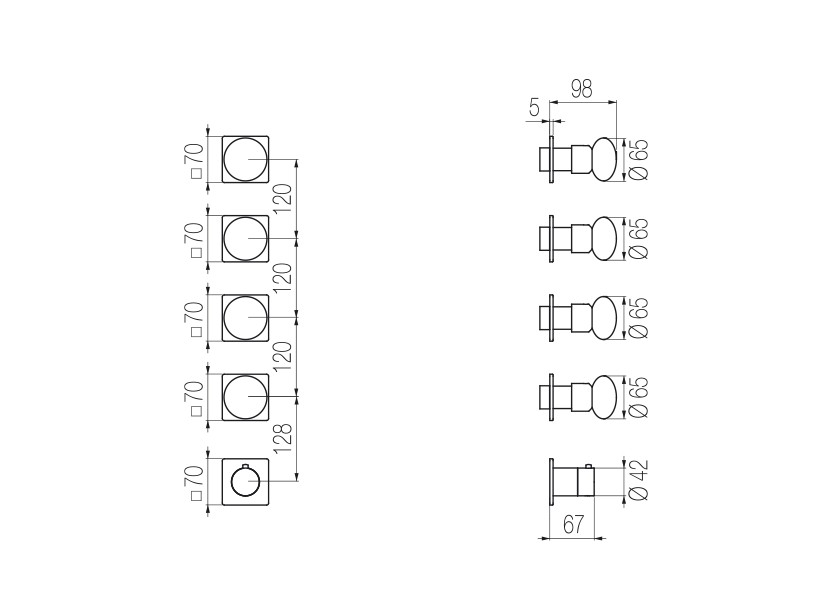 Radomonte MIN57 - disegno tecnico