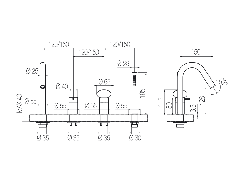 Radomonte MIR16 - disegno tecnico